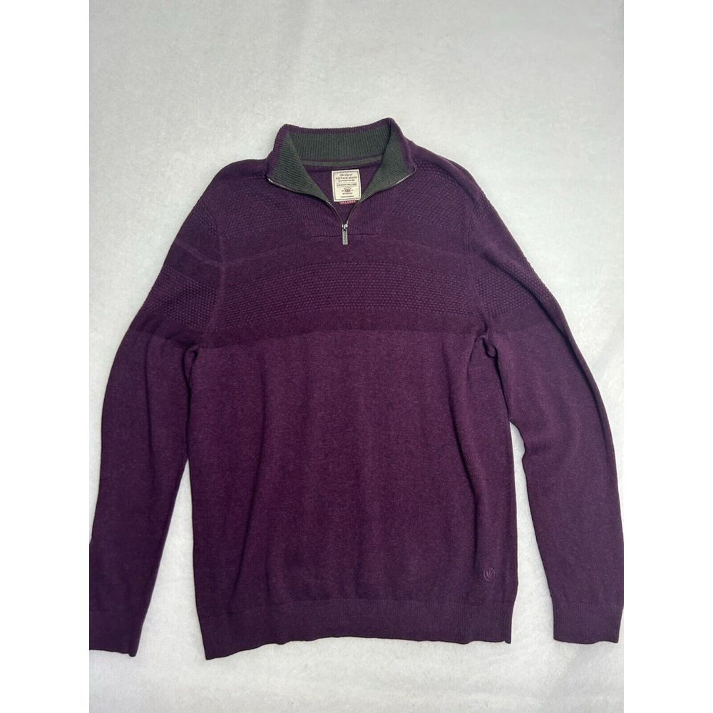 Fat Face Men's XXL Cashmere Blend 1/4 Zip Warm Cozy Knit Sweater Hiking Camp